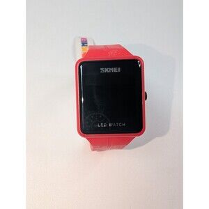 Skmei 1541 LED Sport Watch - New! - Red NWT Y2K Style - Works!